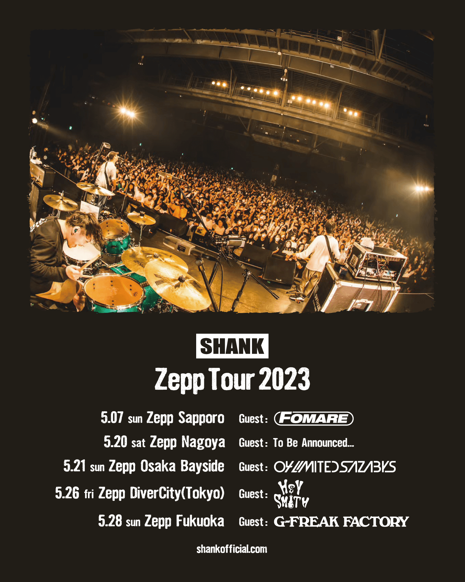 【大阪】SHANK "Zepp Tour 2023" (Zepp Osaka Bayside)