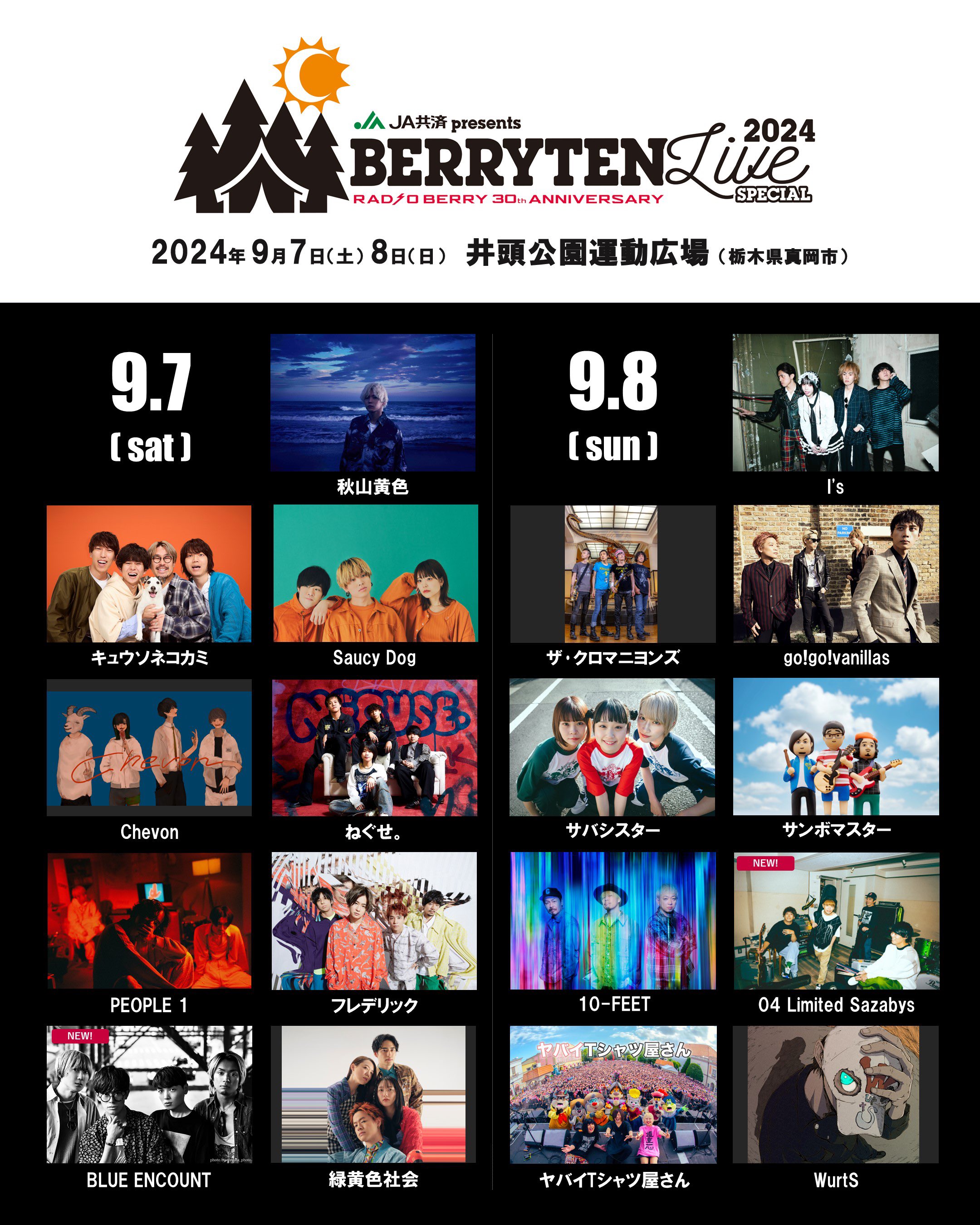 【栃木】RADIO BERRY ベリテンライブ2024 Special (井頭公園 運動広場)