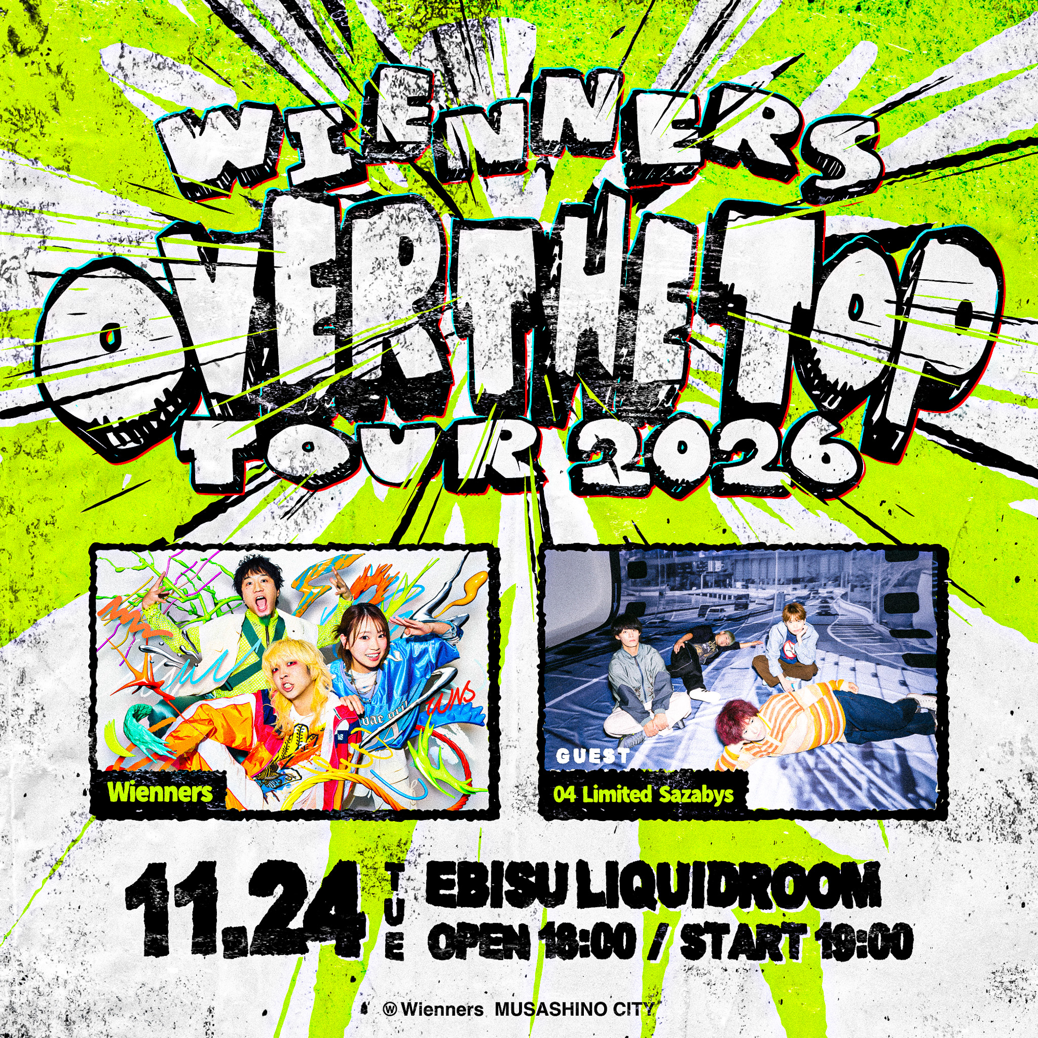 【東京】Wienners "OVER THE TOP TOUR 2026" (恵比寿LIQUIDROOM)
